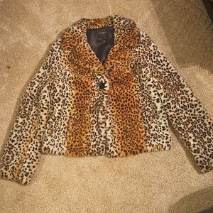 Brown Leopard Print Jacket